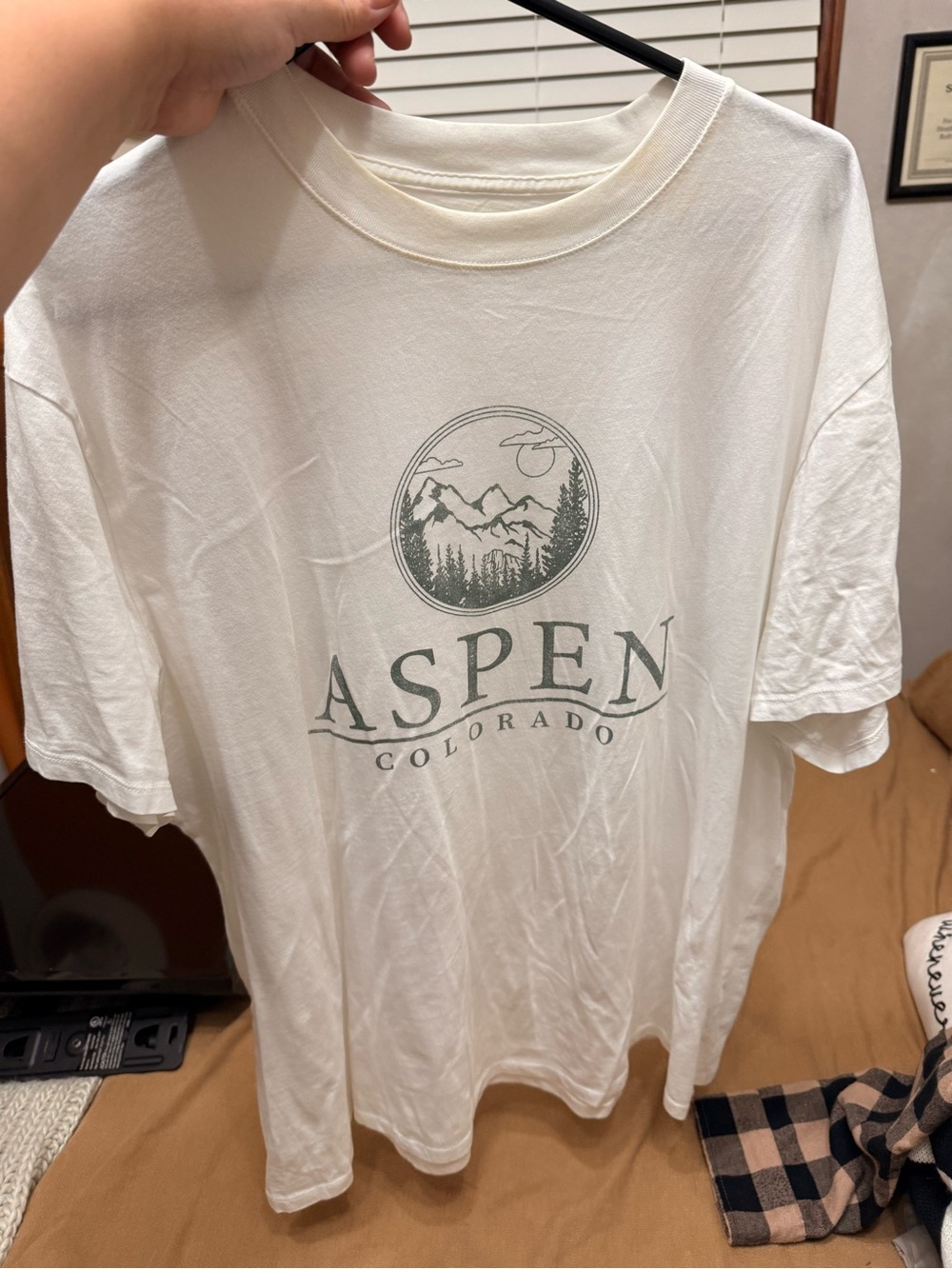 Abercrombie & Fitch White Aspen Colorado Short Sleeve Tee